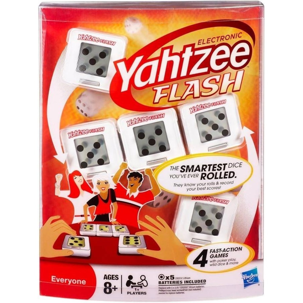 Yahtzee Flash Electronic Dice Game 4 Fast Action Games Batteries
